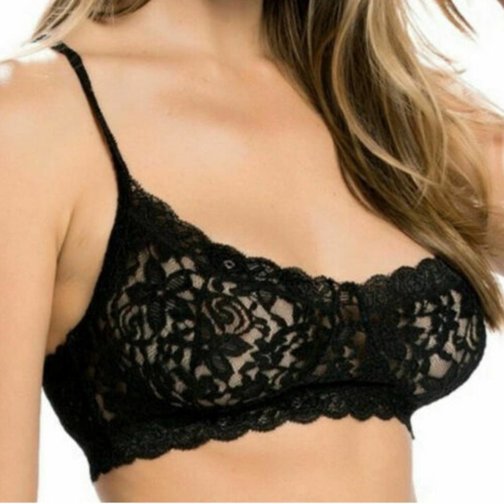 Elan Black Lace Bralette NWT Loungewear Wireless